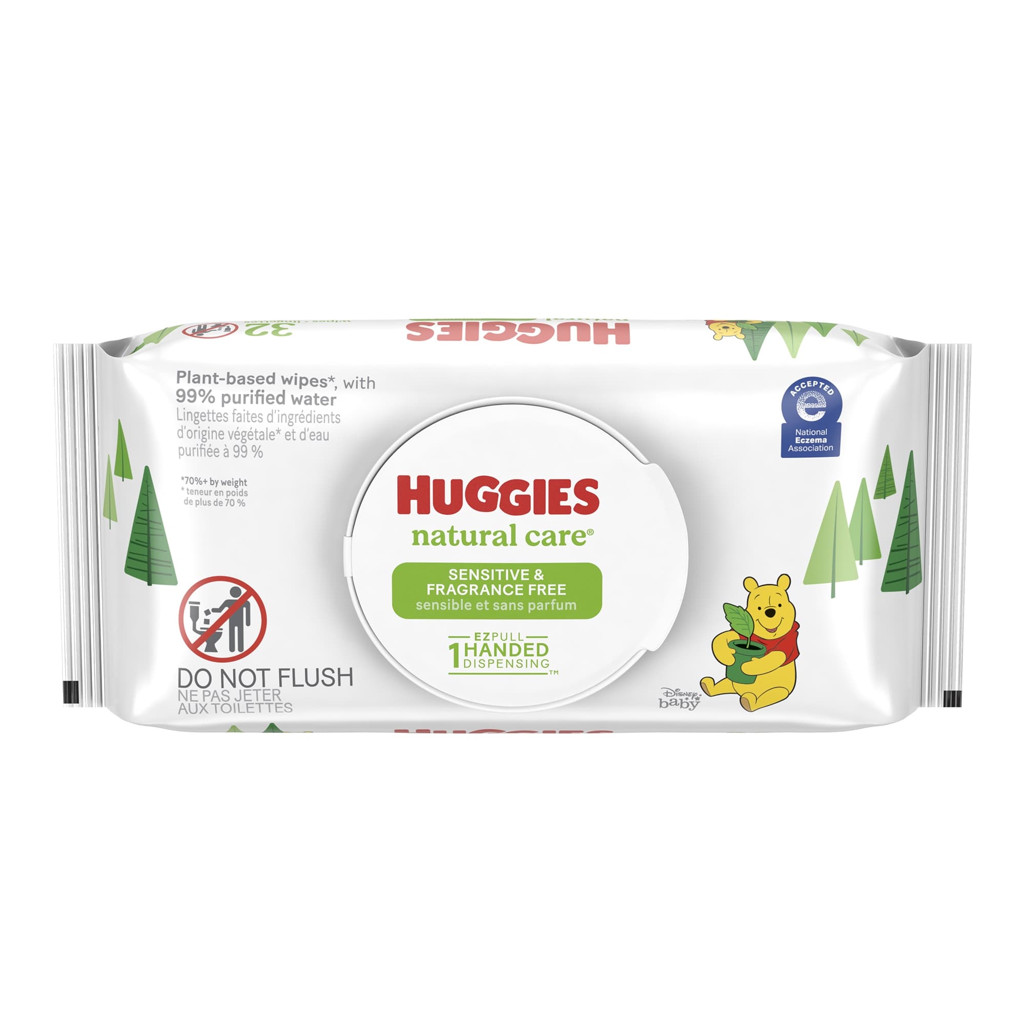 Huggies Natural Care Sensitive Baby Wipes - Bag of 32 - Image 1
