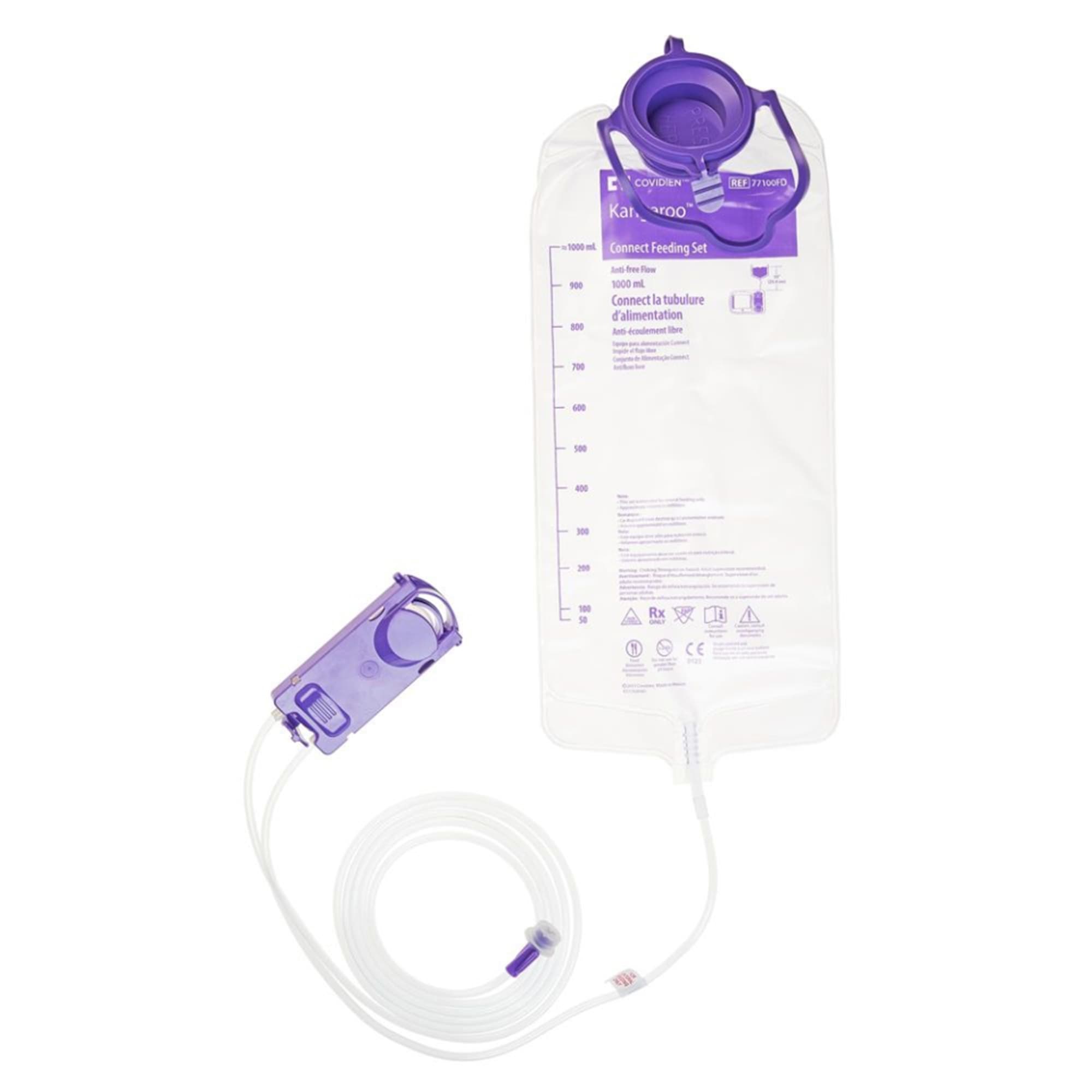 Kangaroo Connect Enteral Feeding Pump Bag Set, 1000 mL - Case of 30 - Image 1
