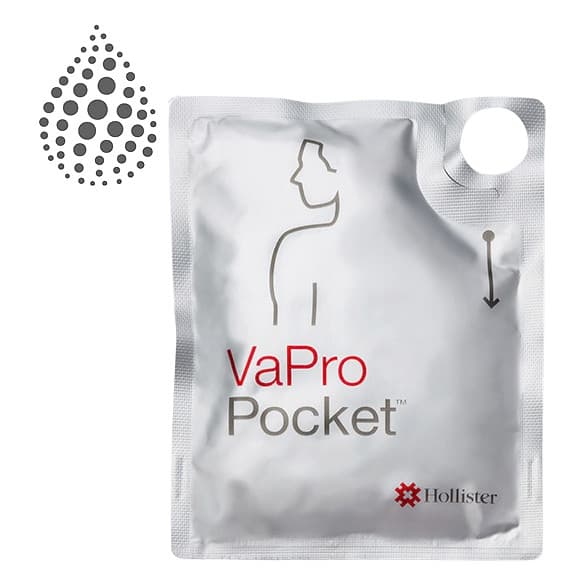 VaPro Pocket No Touch Intermittent Catheter Without Collection Bag, 12 Fr, 16" long - Box of 30 - Image 1
