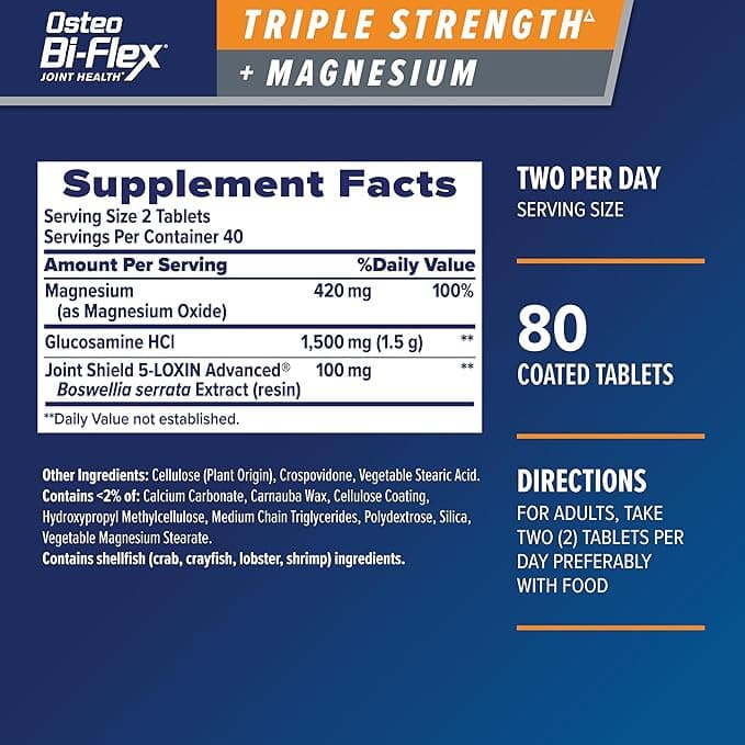 Osteo Bi-Flex Triple Strength + Magnesium - Pack of 80 - Image 2