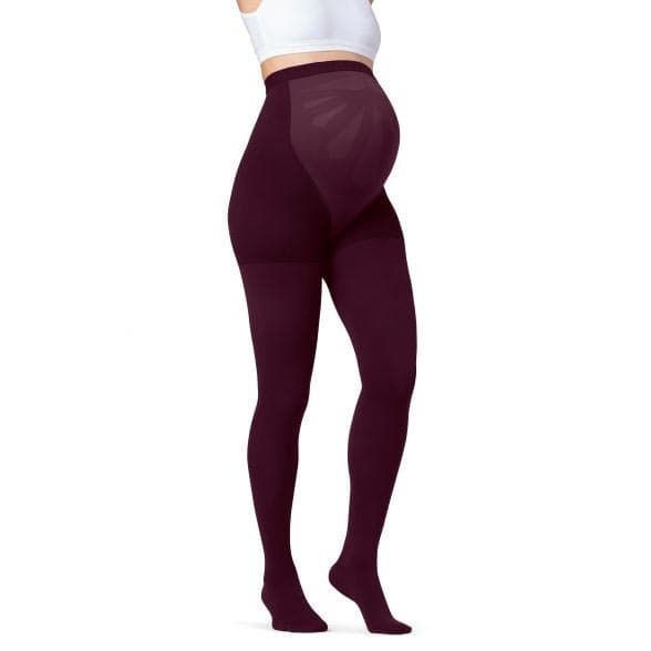 Jobst Maternity Opaque Waist High CT Compression Stockings, 15-20mmHg, XLarge, Cranberry - Pair - Image 1