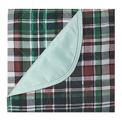 Beck's Classic Ibex Reusable Underpads, Green Plaid Vinyl, 34 x 36 Inch - Image 1