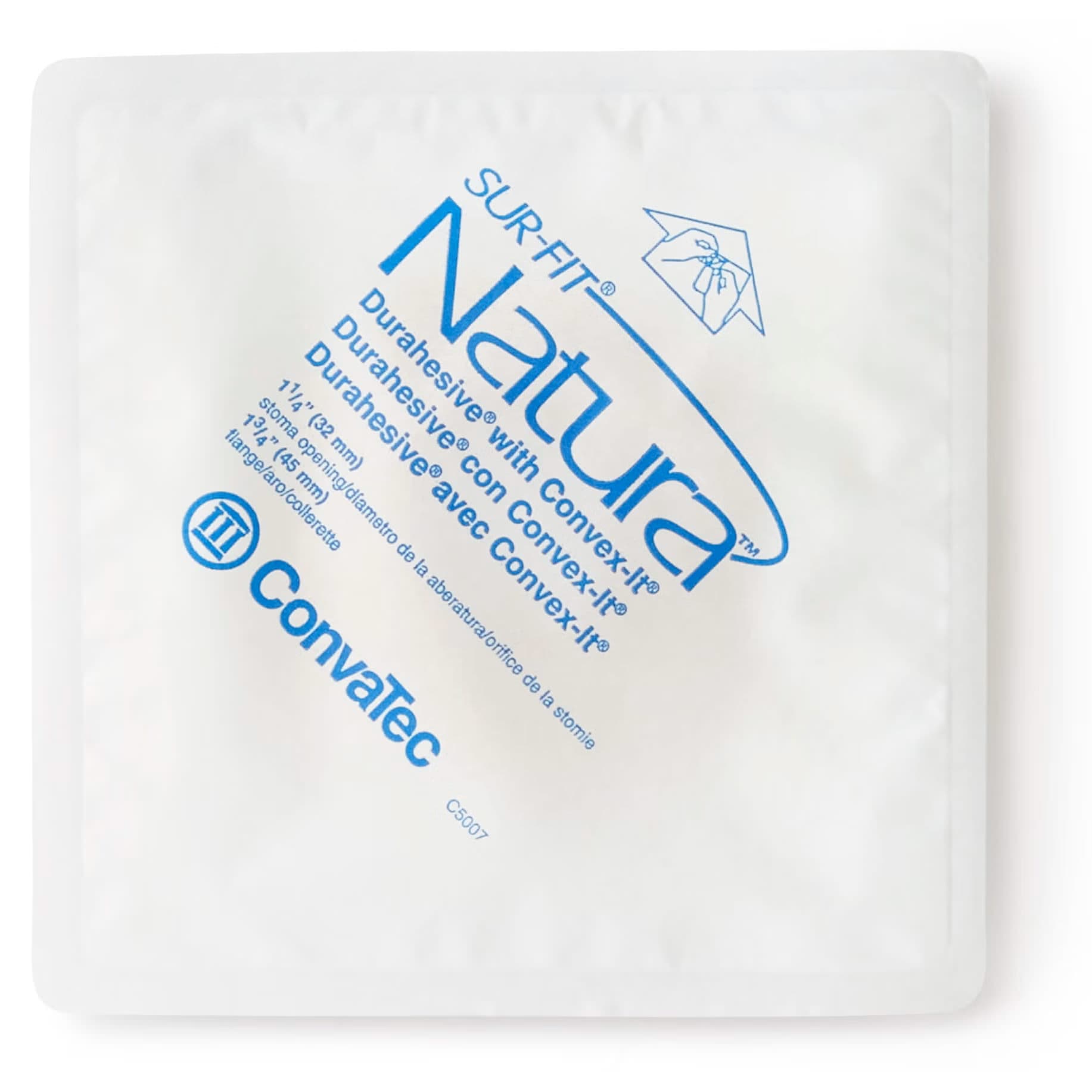 Natura Durahesive Moldable Skin Barrier with Accordion Flange, 1-1/4" - Box of 10 - Image 1