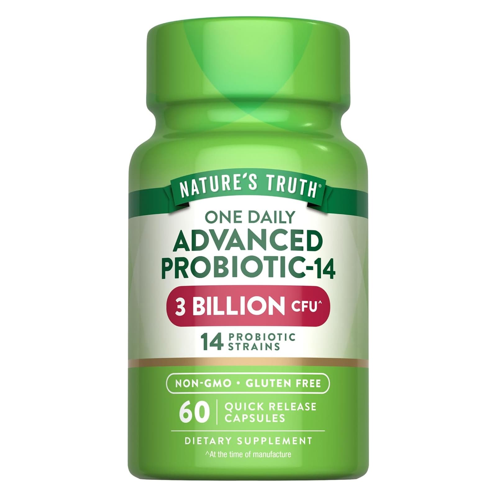Nature's Truth Advanced Probiotic-14, 3 Billion CFU Capsules - Image 1