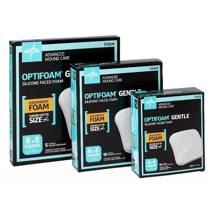 Optifoam Gentle Non-bordered Silicone-faced Foam Dressing, Sterile - Image 1