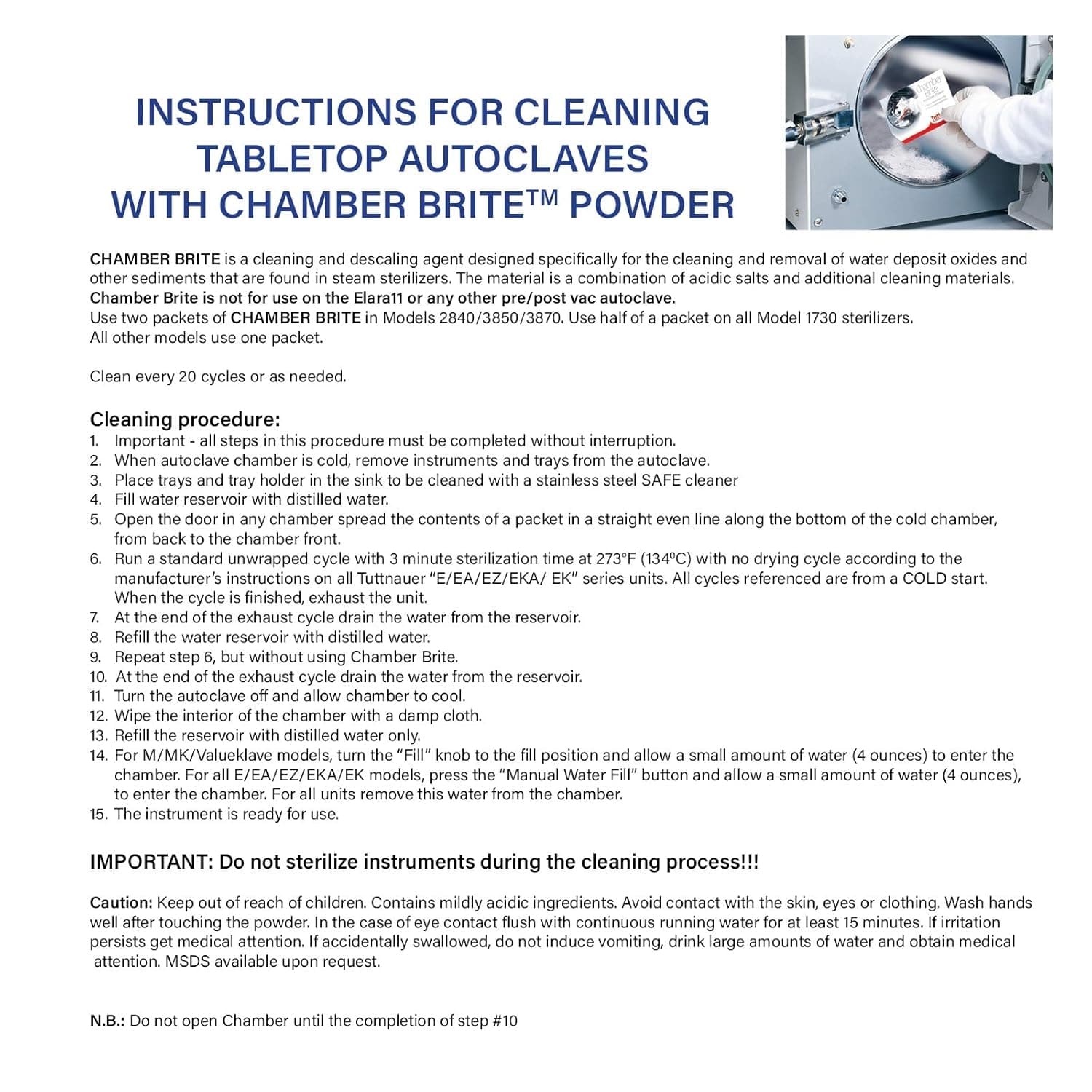Chamber Brite Autoclave Chamber Cleaner - Image 5