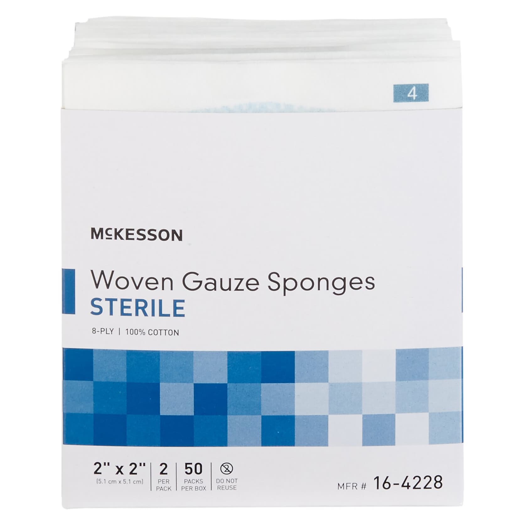 McKesson Sterile Gauze Sponges, 8-Ply, 2 x 2 Inch - Package of 2 - Image 1