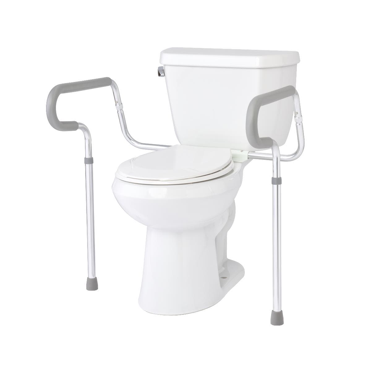 Medline Aluminum Toilet Safety Rails with paddded Armrests - Image 1