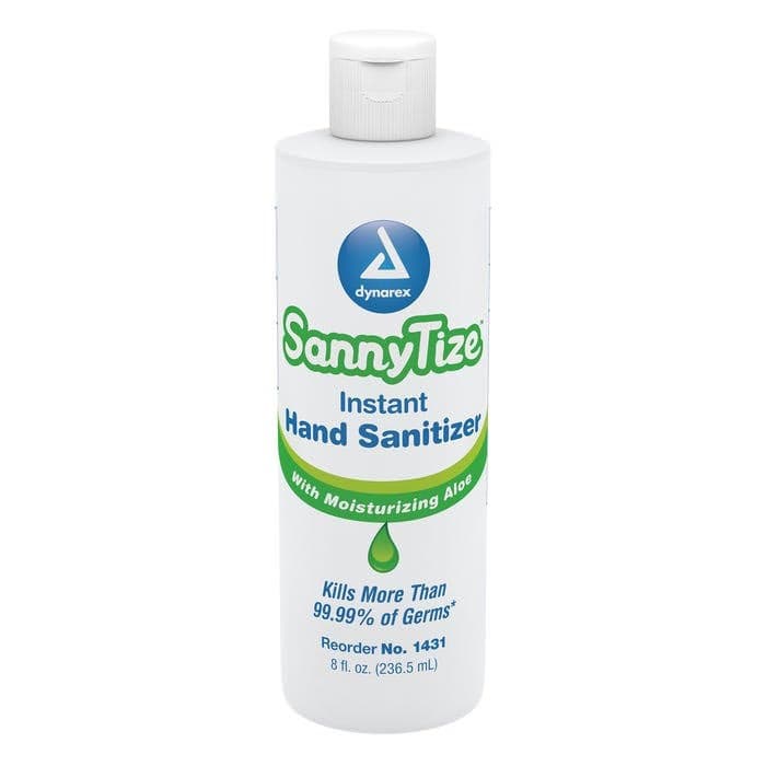 Dynarex SannyTise Instant Hand Sanitizer with Aloe Vera, 8 oz - Image 1