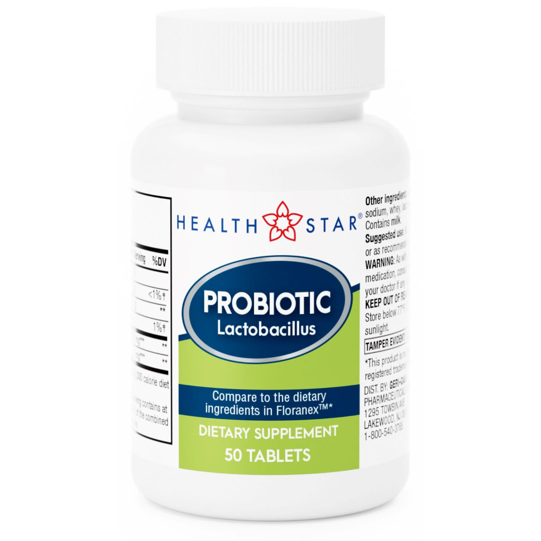 Health Star Lactobacillus Tablets, Probiotic Supplement - Case of 600 - Image 1
