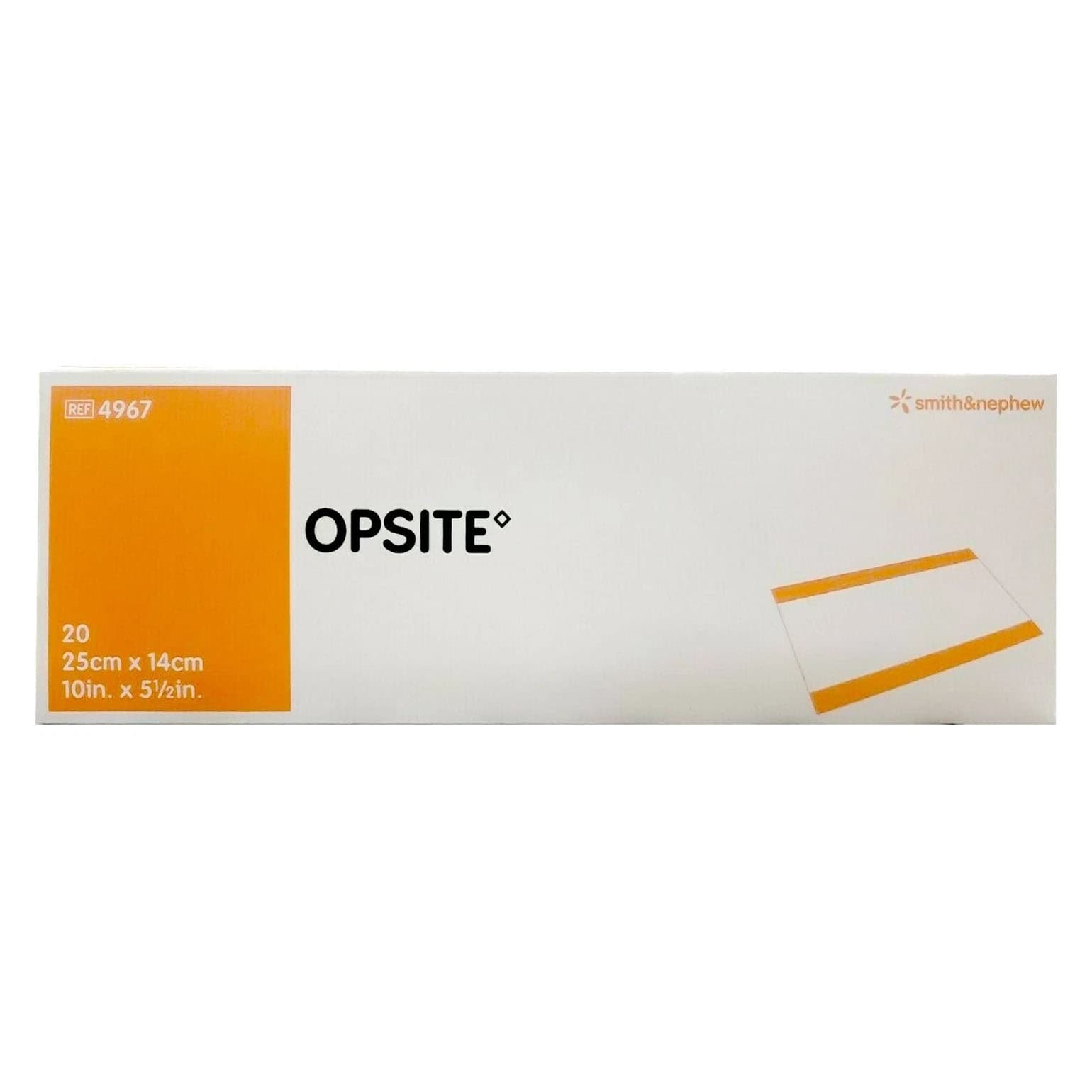 Opsite Transparent Film Dressing, 5-1/2 x 10 Inch - Case of 120 - Image 1
