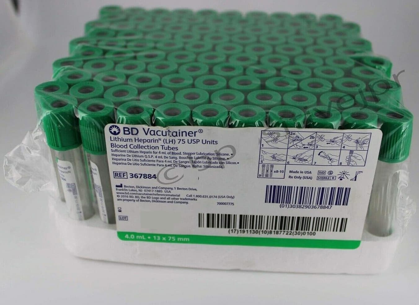 BD Vacutainer Lithium Heparin Tubes with Hemogard Closure - Image 3