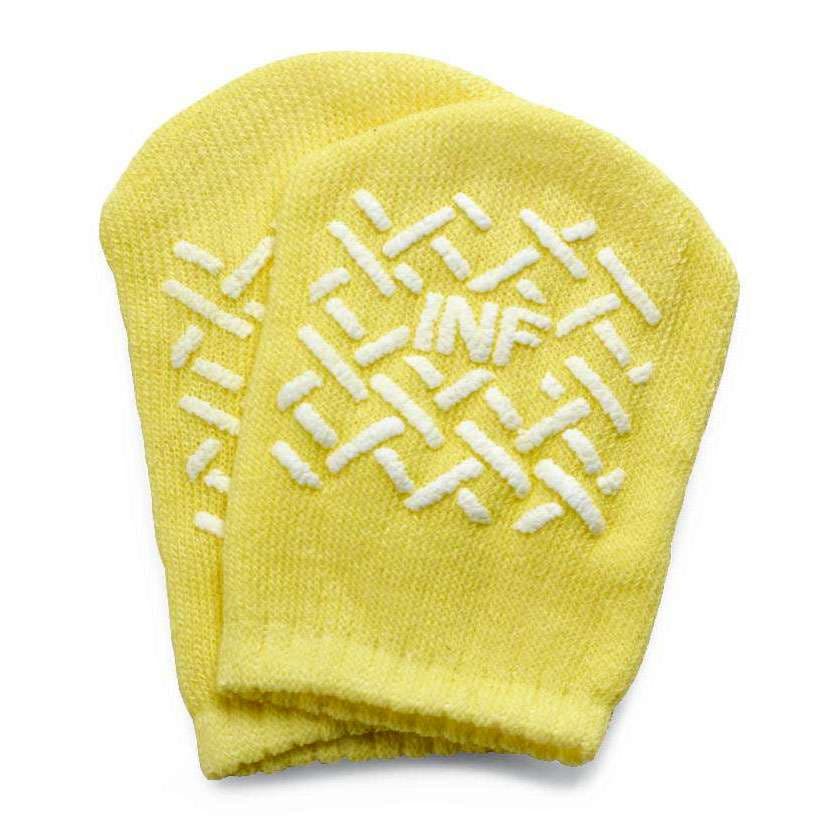 Medline Single-Tread Patient Slippers, Yellow, Infant - Case of 48 - Image 1