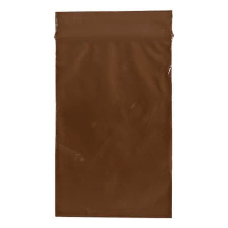 RD Plastics Company Reclosable Bag 3 mil, Amber, Zipper Closure, 2-1/2 x 9 Inch - Case of 1000 - Image 1