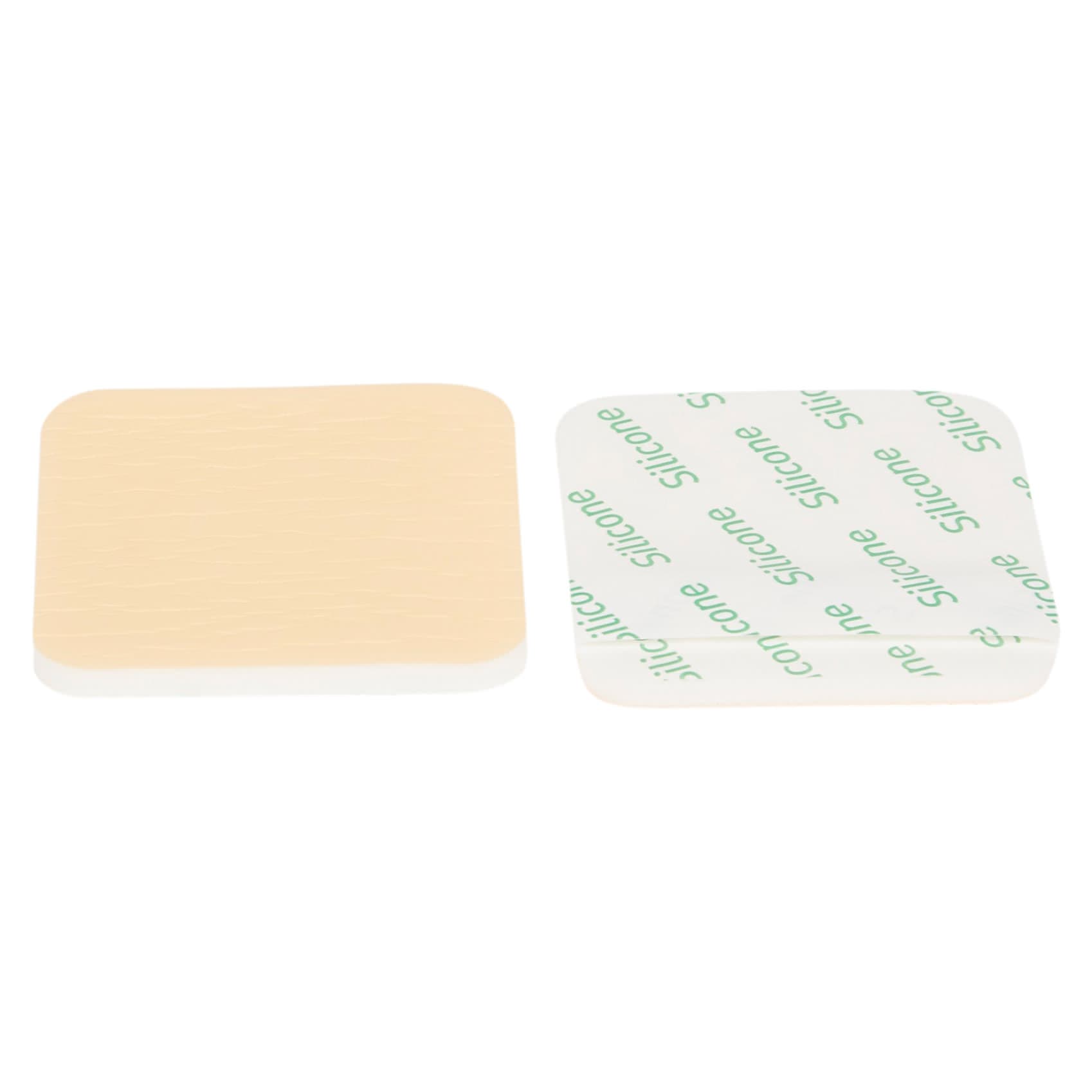 McKesson Silicone Foam Dressing Film Backing Tan Square Sterile - Image 2