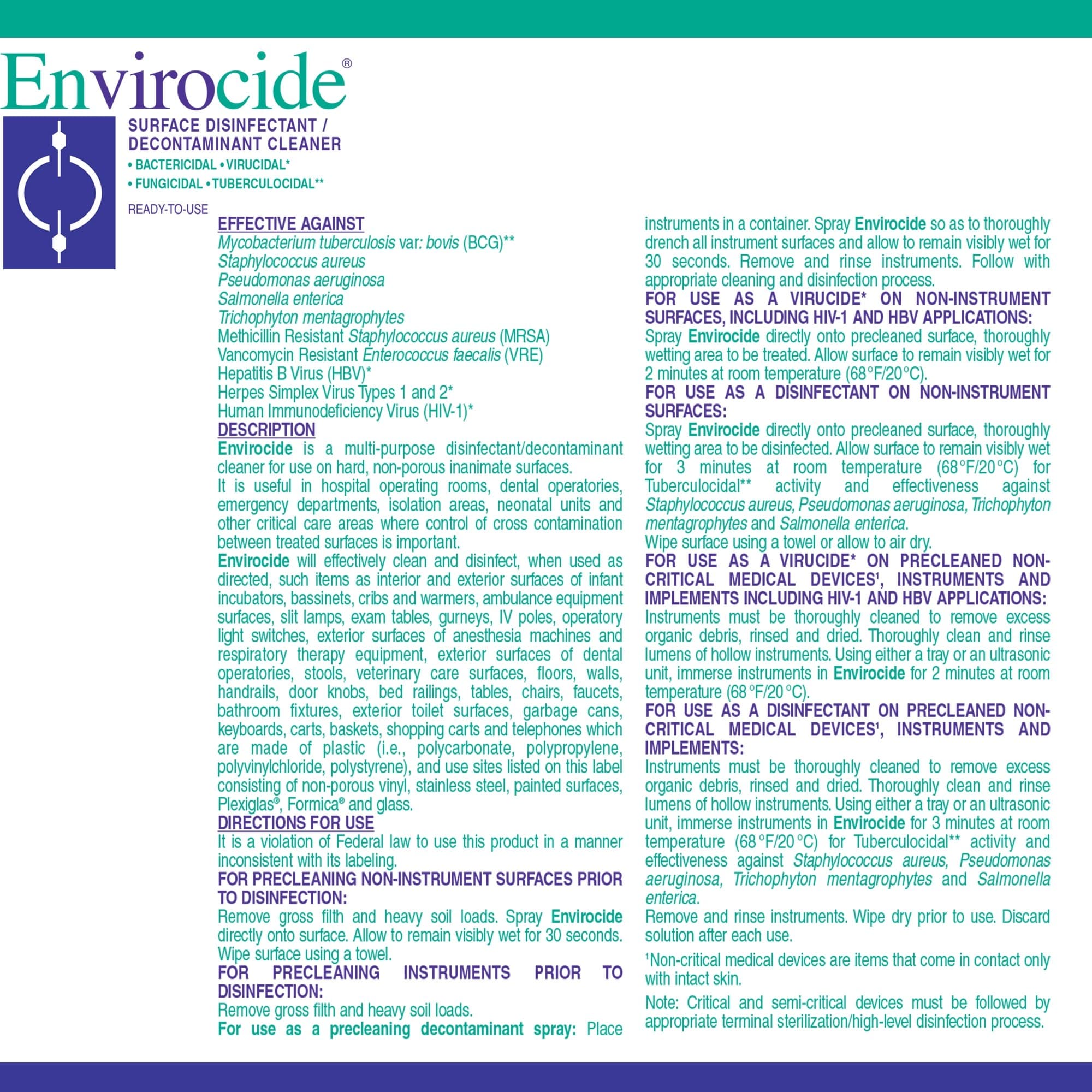 Envirocide Surface Disinfectant Cleaner - Image 3