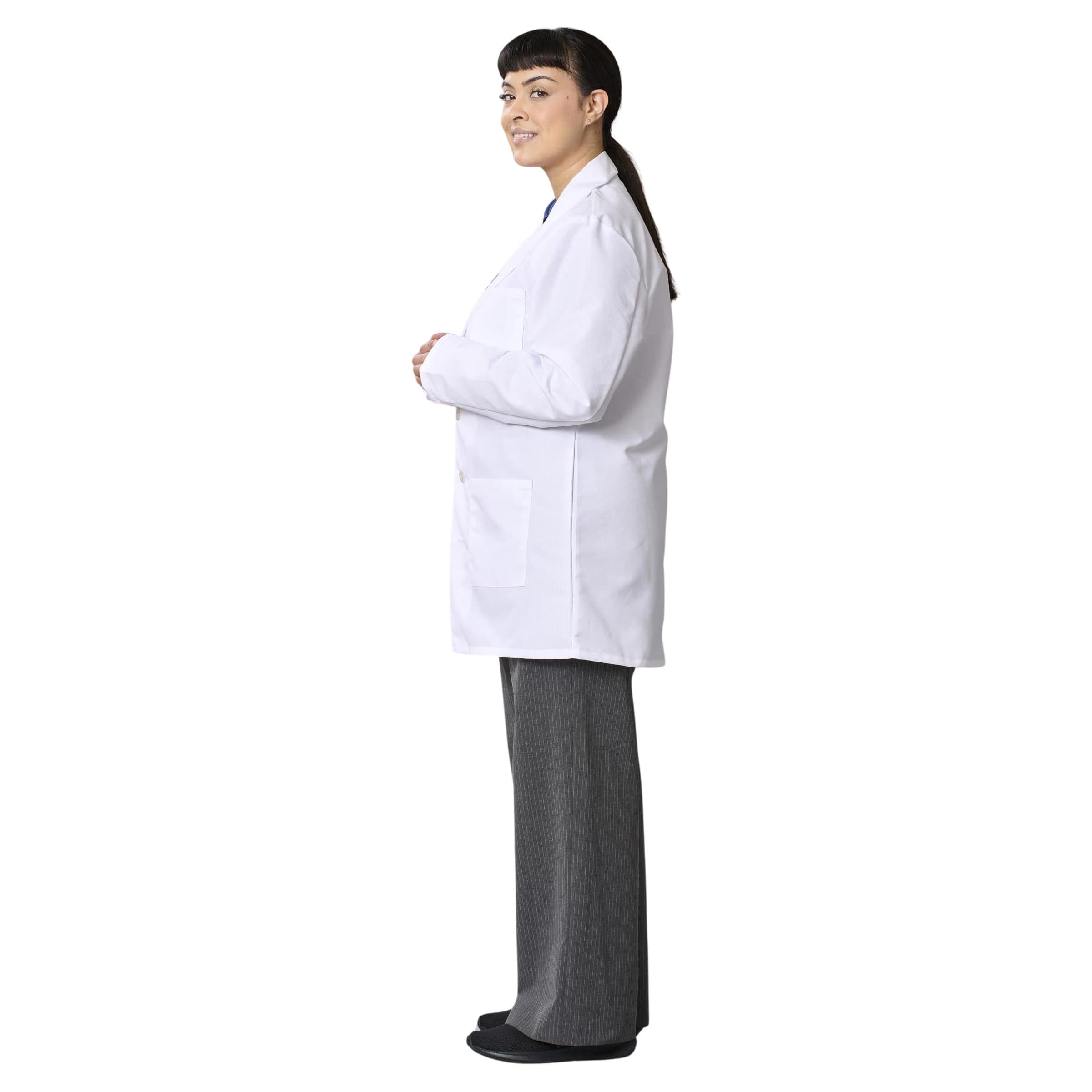 Medline Propel Unisex 4-Pocket Consultation-Length Lab Coat - Image 3