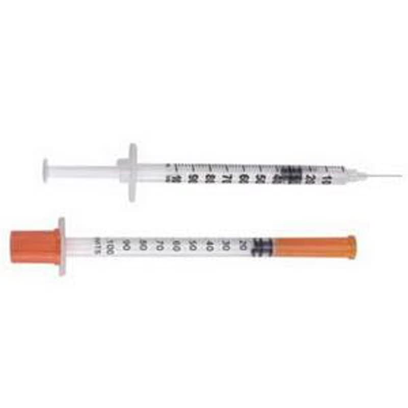 BD SafetyGlide Insulin Syringe with Permanently Attached Needle - Image 1
