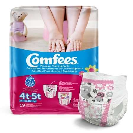 Comfees Training Pants, Female, 4T to 5T - Case of 114 - Image 1