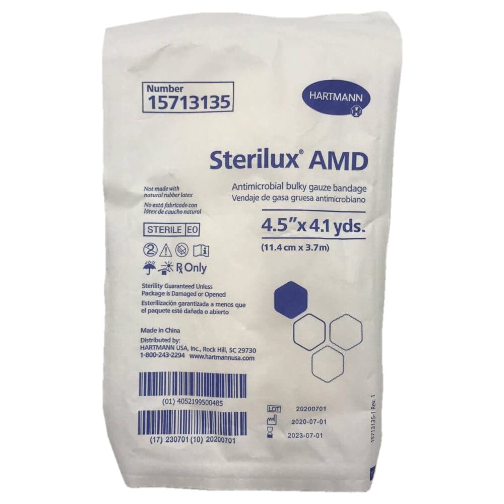 Sterilux AMD Antimicrobial Fluff Gauze Bandage Roll - Image 1