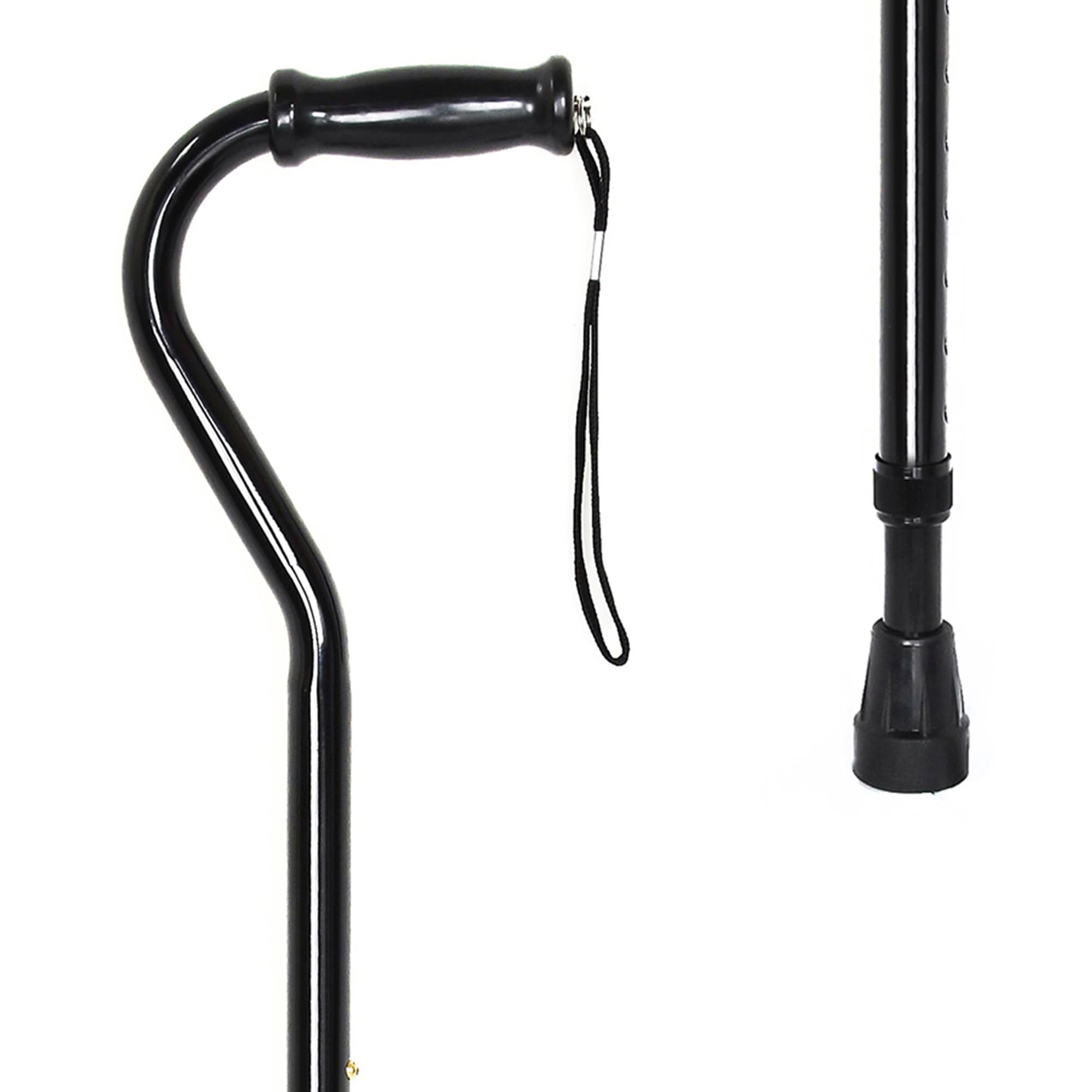 McKesson Black Heavy-Duty Offset-Handle Steel Cane - Image 2