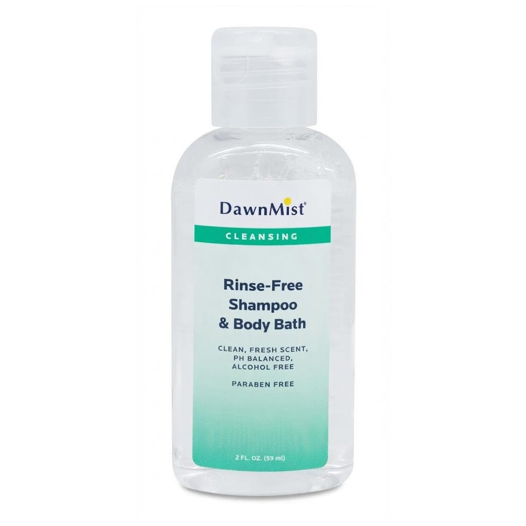 DawnMist Rinse-Free Shampoo and Body Bath, 2 oz - Case of 144 - Image 1