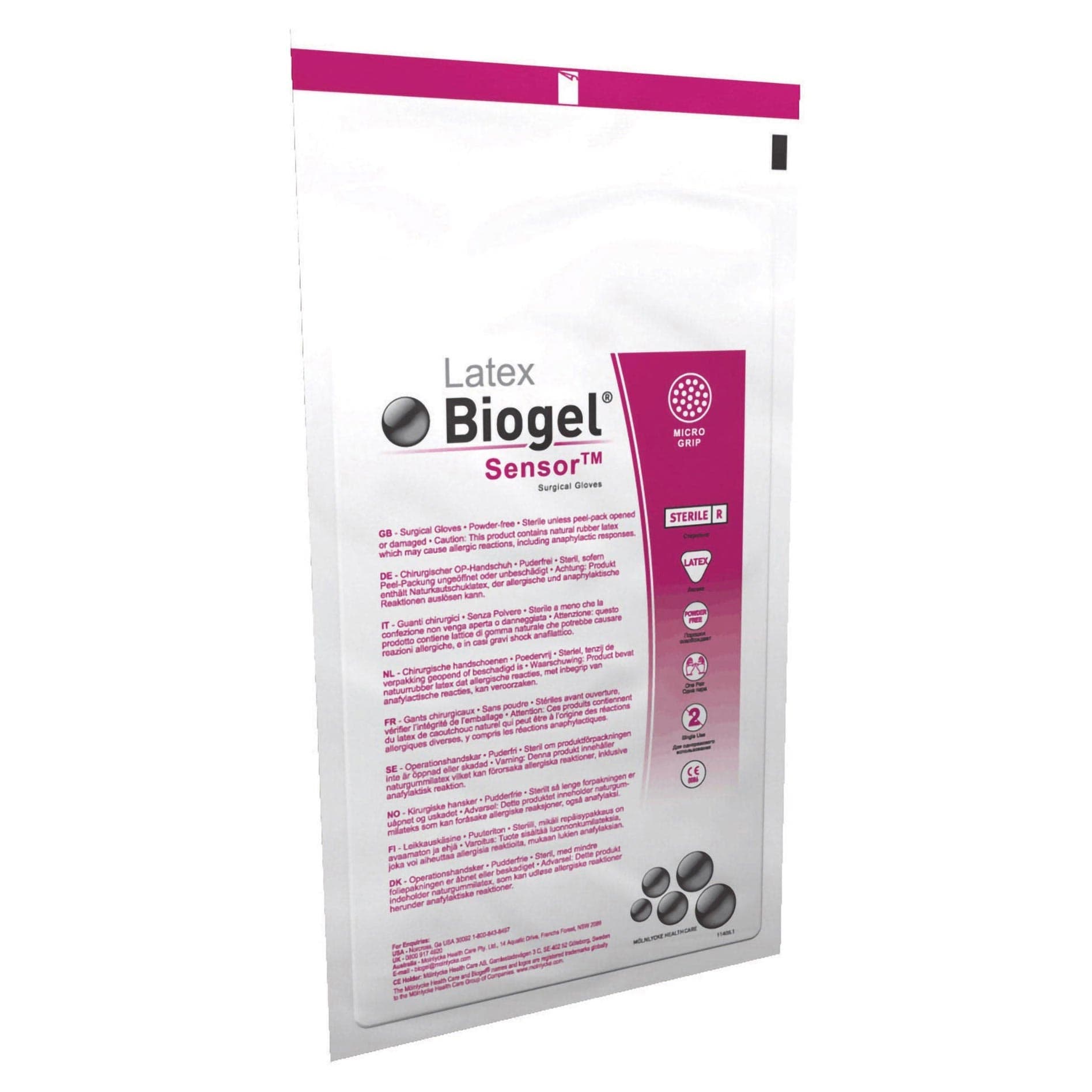 Biogel Sensor Surgical Glove Straw Neutral Beaded Cuff Standard, 11.6 Inch, Size 8.5 - Case of 200 - Image 1