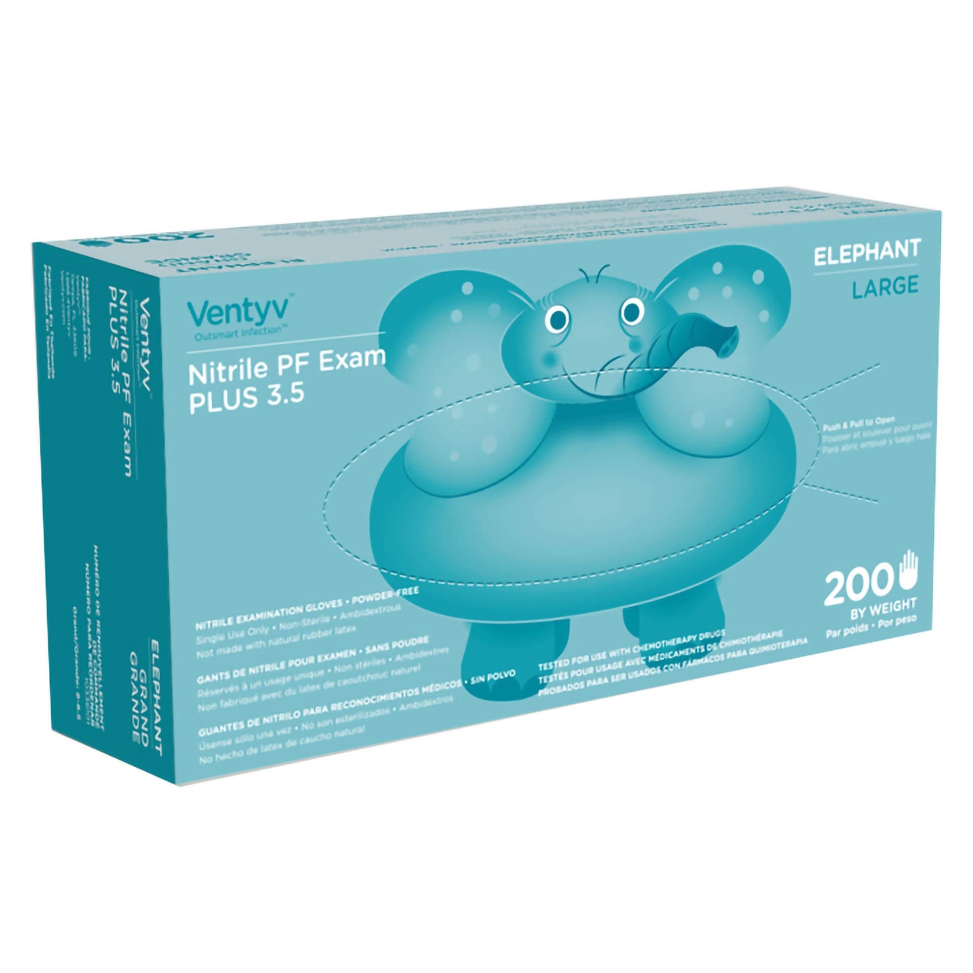 Ventyv Plus 3.5 Nitrile Exam Gloves, Large - Case of 2000 - Image 1
