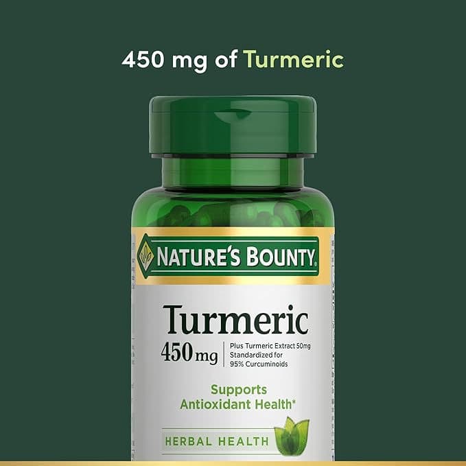 Nature's Bounty Turmeric Capsules, 450 mg - Bottle of 60 - Image 2