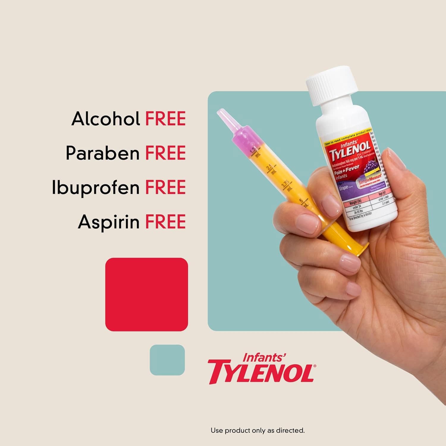 Infants' Tylenol Oral Suspension Liquid Medicine with Acetaminophen, 1 oz - Each - Image 5