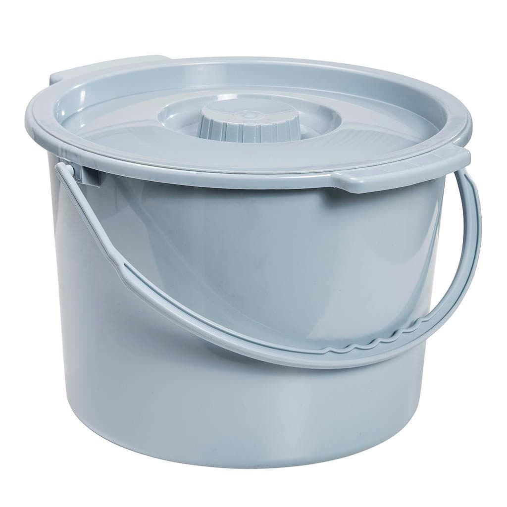 Drive Medical Commode Bucket with Handle and Lid, 12 Quart - Case of 12 - Image 1