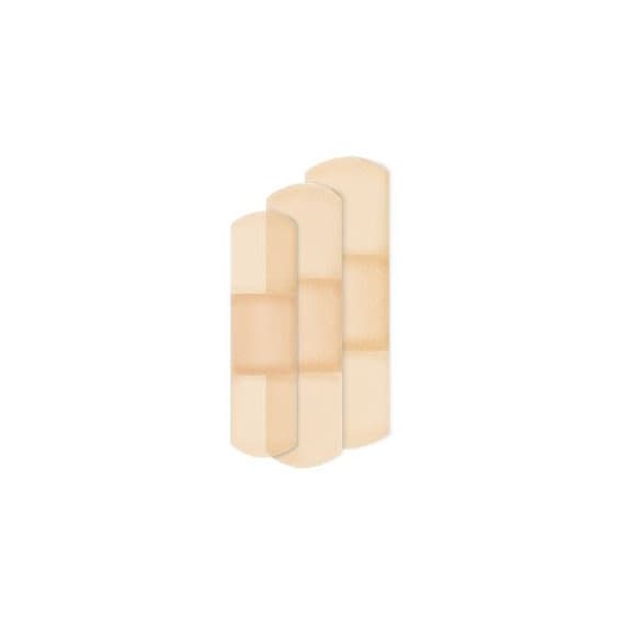 American White Cross Adhesive Strip Sheer Assorted Shapes Sterile, Assorted Sizes - Box of 80 - Image 1