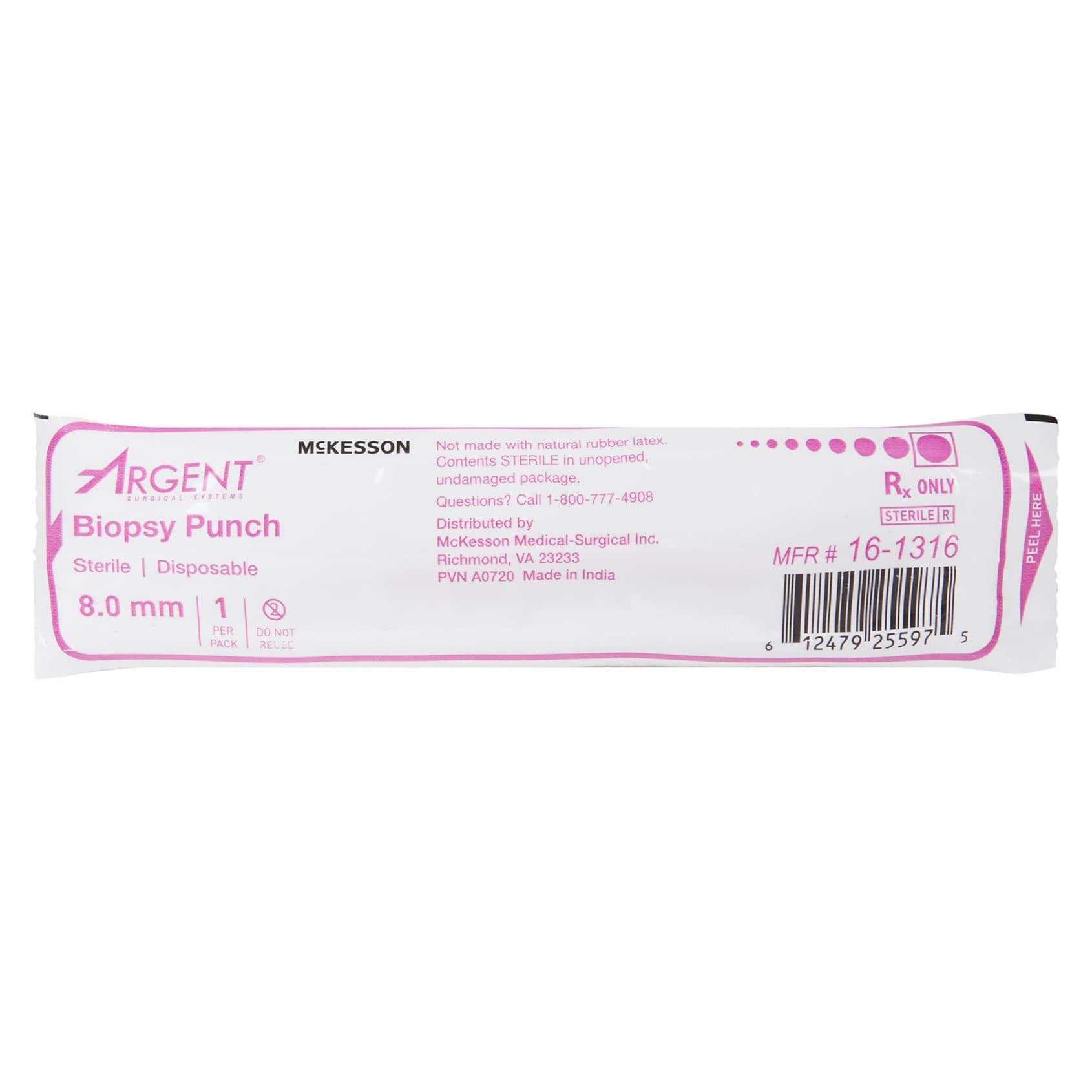 McKesson Argent Biopsy Punch, Dermal, 8 mm - Each - Image 1