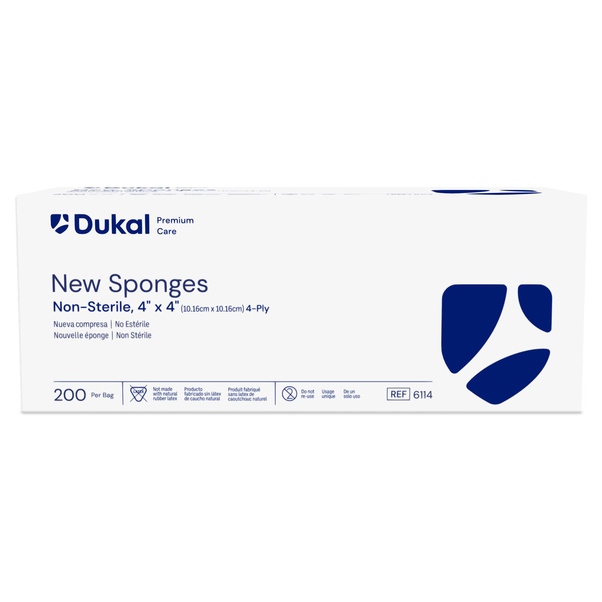 Dukal New Nonwoven Sponge, Non Sterile, 4 x 4 Inch - Case of 10 - Image 1