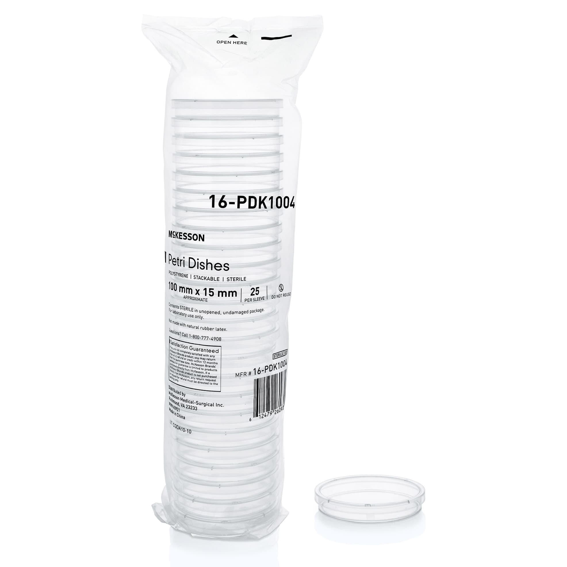 McKesson Petri Dish Sterile, 100 x 15 mm - Case of 500 - Image 1