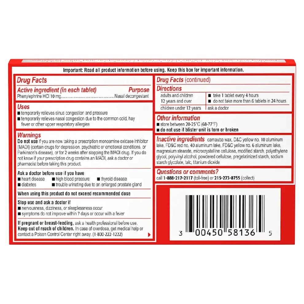SUDAFED PE Sinus Congestion Tablets, 36 ct - Image 2