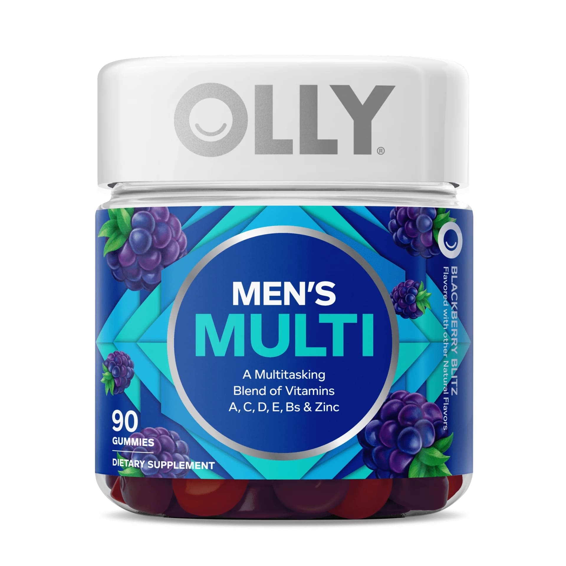 OLLY Men's Multi-Vitamins, Zinc Supplement Gummies - Bottle of 90 - Image 1