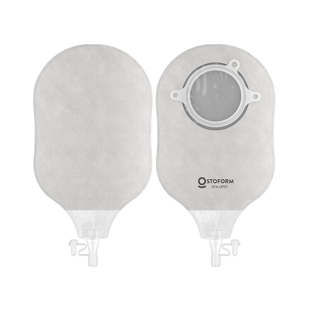 Ostoform FLOWASSIST Urostomy 2-Piece Pouch, Opaque, 60 mm - Box of 10 - Image 1