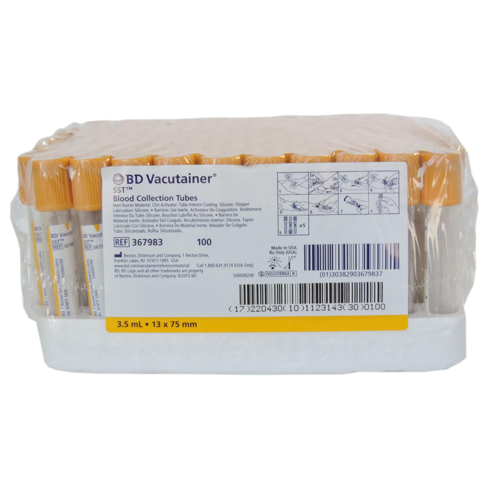 BD Vacutainer SST Venous Blood Collection Tube With Hemogard Closure - Image 1