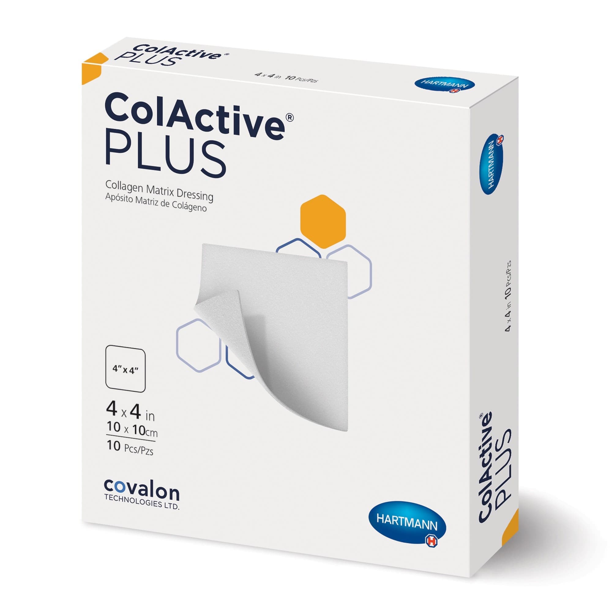 ColActive Plus Collagen Dressing, 4 x 4 Inch - Box of 10 - Image 1