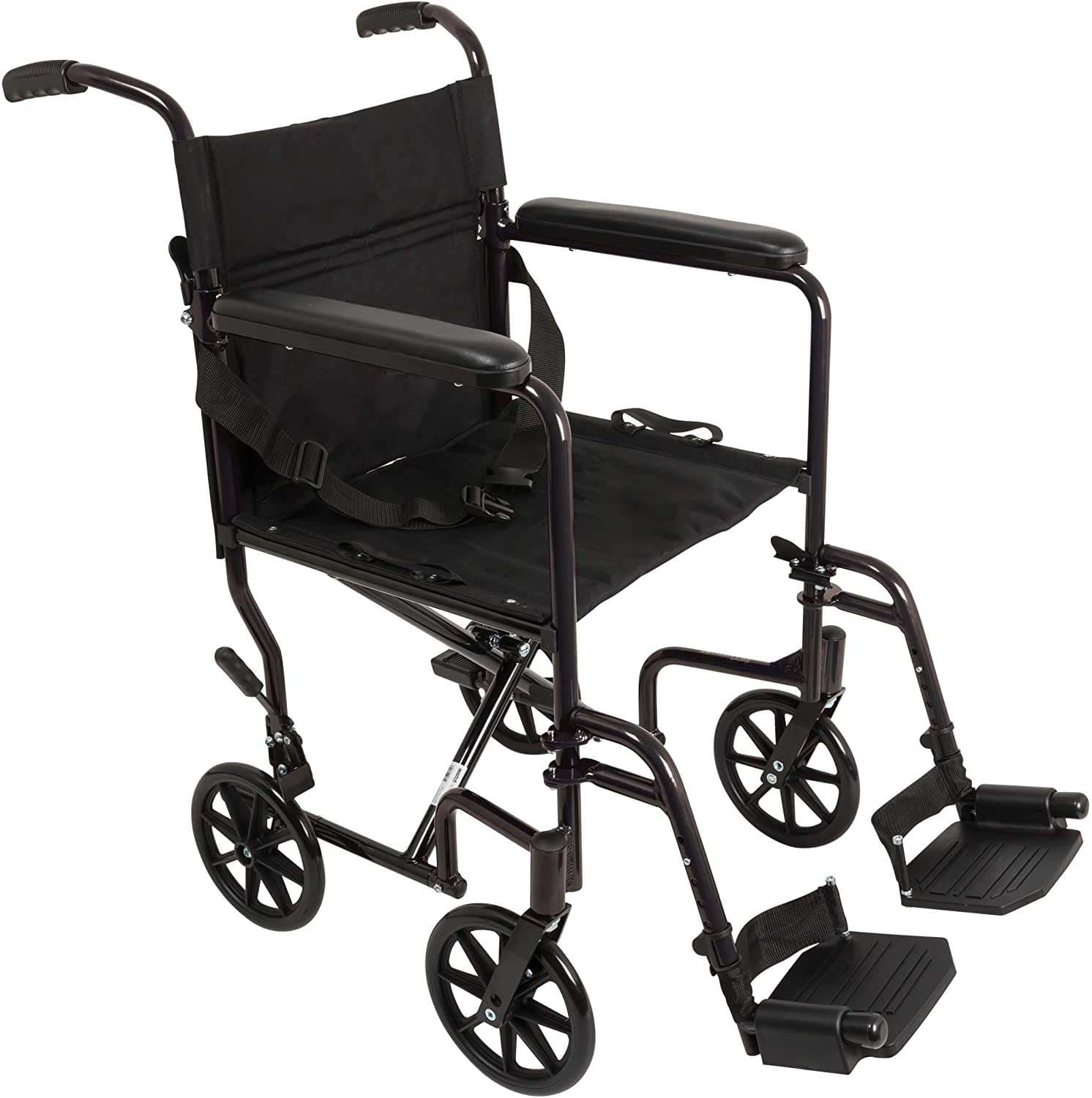 ProBasics Aluminum Transport Chair With Footrests, 19 Inch, Black - Each - Image 1