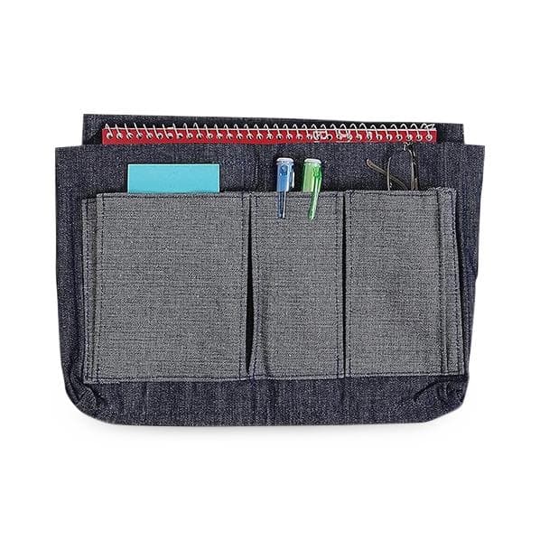 Healthsmart Universal Walker Denim Fabric Storage Pouch, 4 Pockets, 9.5" x 13" - Image 1