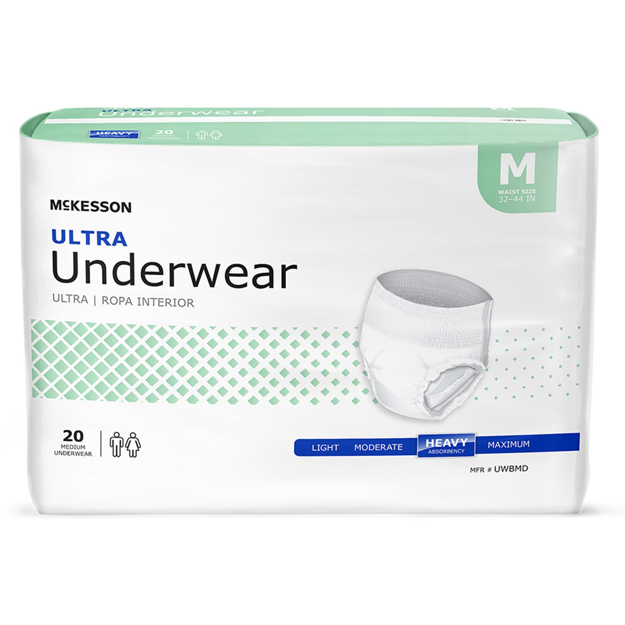 McKesson Ultra Incontinence Underwear, Medium - Bag of 20 - Image 1