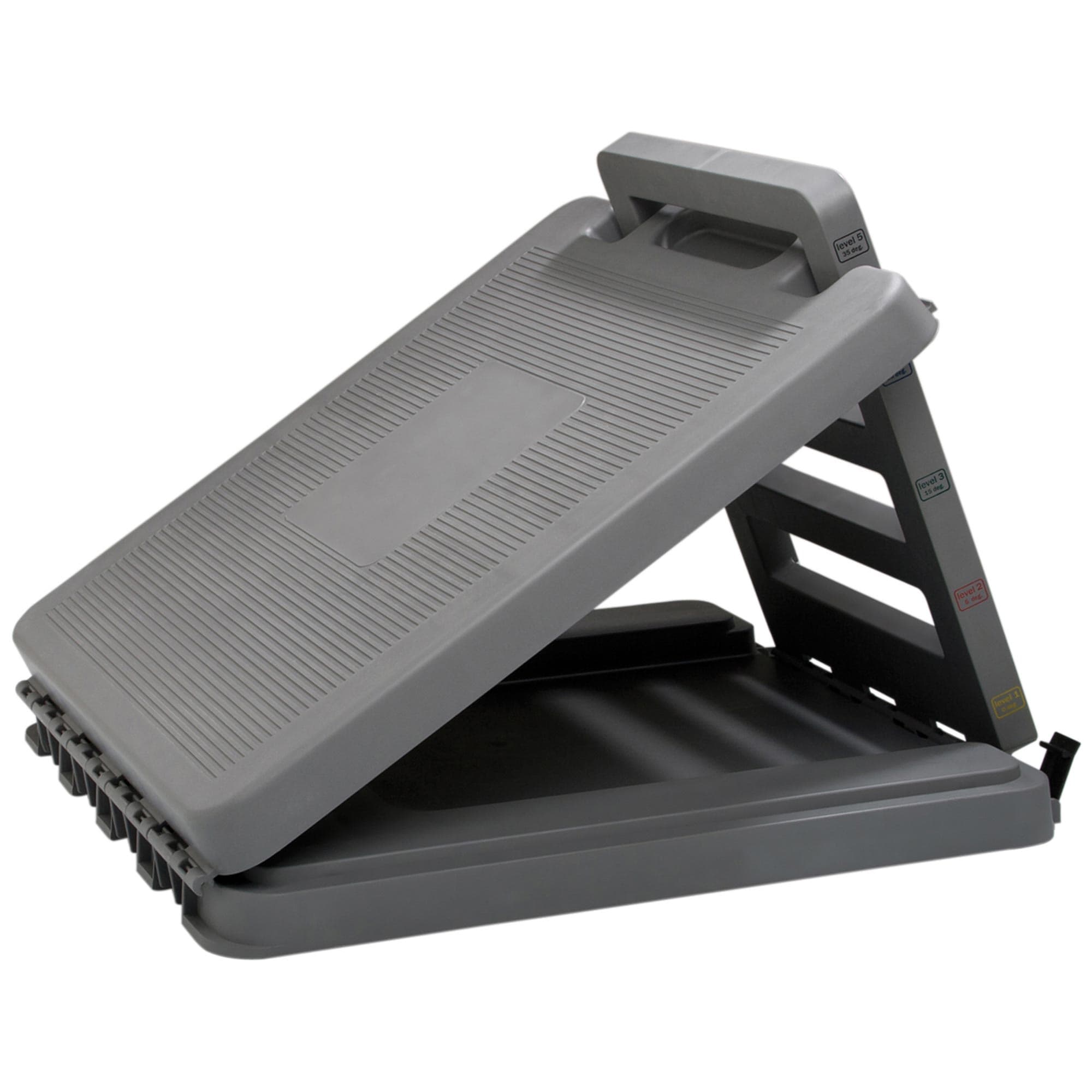 FabStretch 4-Level Incline Board, Plastic, 5, 15, 25, 35 Dgree Elevation, 14" x 14" Surface - Image 1