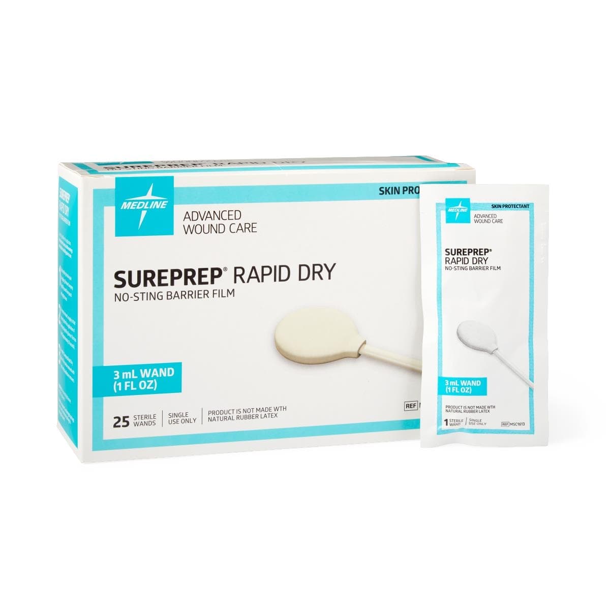 Sureprep Rapid Dry No-Sting Barrier Film Wand, 3 ML - Box of 25 - Image 1