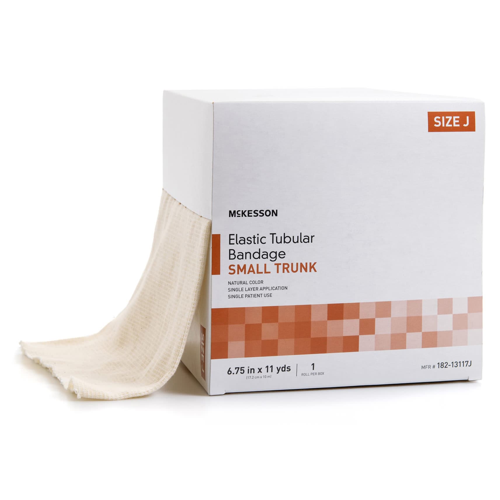 McKesson Spandagrip Elastic Tubular Support Bandage, 6-3/4 Inch x 11 Yard, Size J, Small Trunk - Box of 1 - Image 1