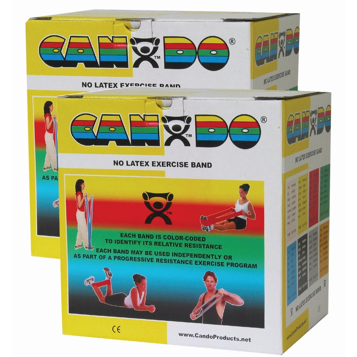 CanDo Latex Free Exercise Band, 100 yard (2 x 50 yard Rolls), Yellow, Extra-light - Image 1