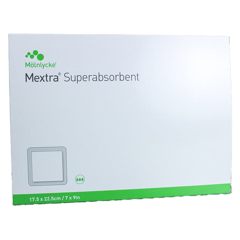 Mextra Superabsorbent Wound Dressing, 7 x 9 Inch - Box of 10 - Image 1