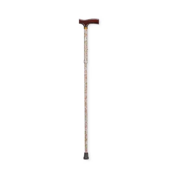 Healthsmart Folding 33–37 Inch Adjustable Walking Stick, Floral Design, 250 lb - Image 3