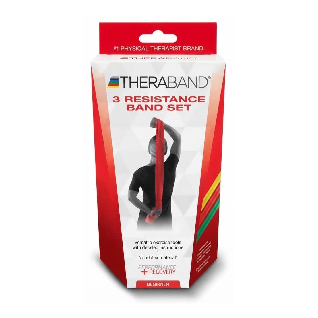 TheraBand Resistance Band, Yellow-Red-Green - Package of 3 - Image 1